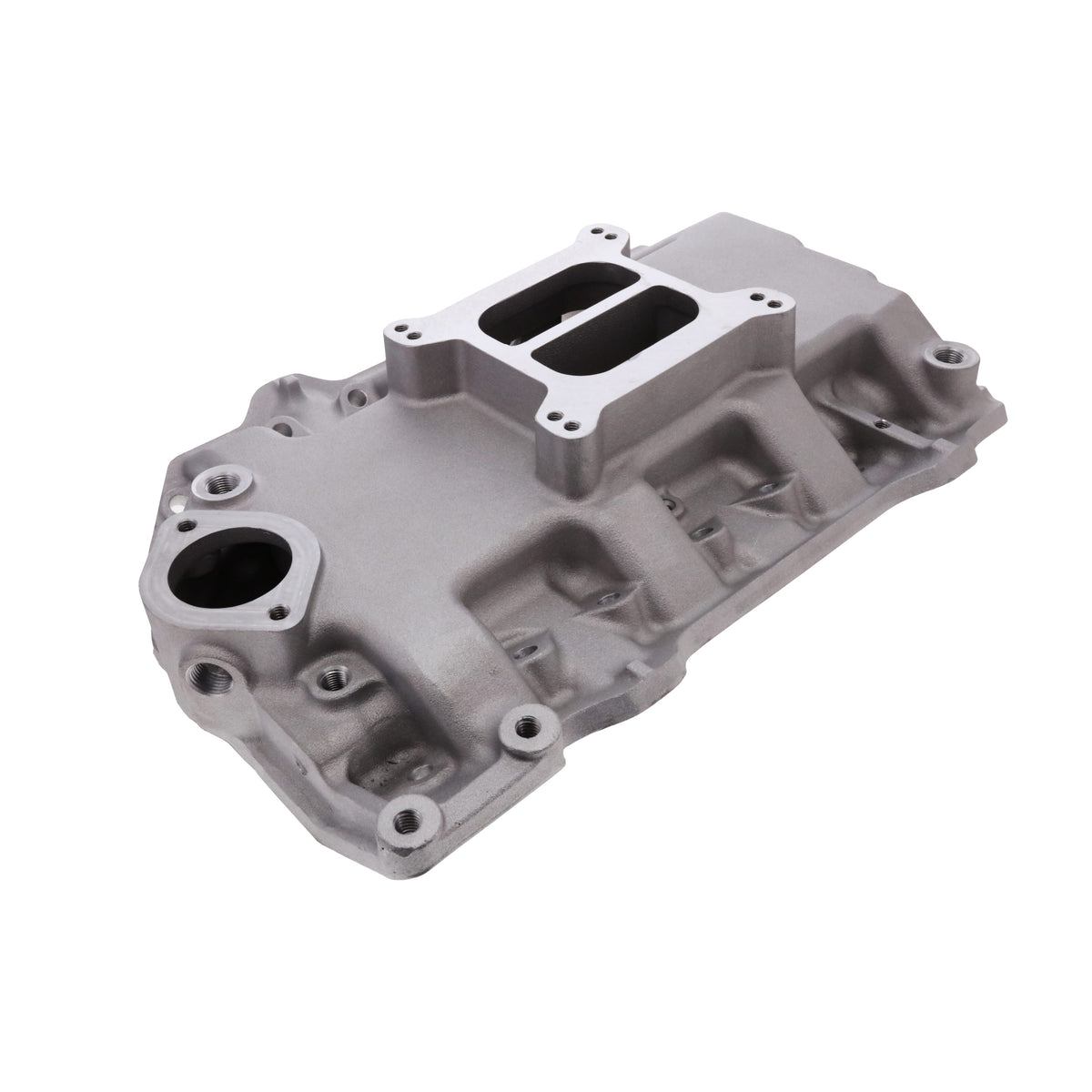 Mopar Plymouth Poly 318 Aluminum Intake Manifold, Dual Plane - Satin