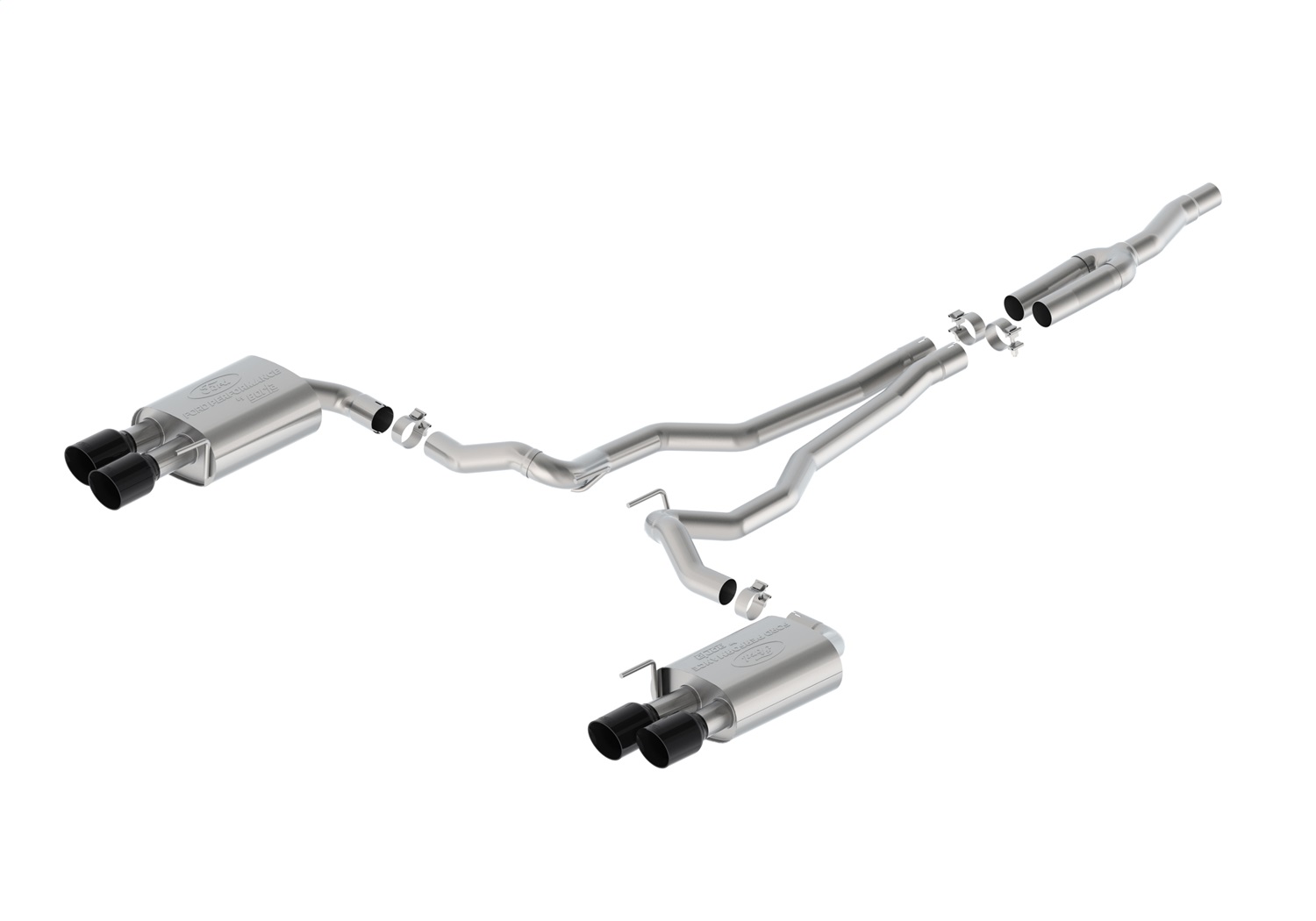 2024-2025 Mustang 2.3L Extreme Active Cat-Back-Black Tip (M-5200-M2EB)