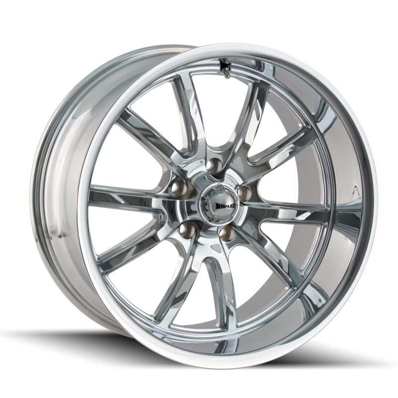 Ridler 650 20x10 / 5x127 BP / 0mm Offset / 83.82mm Hub Chrome Wheel