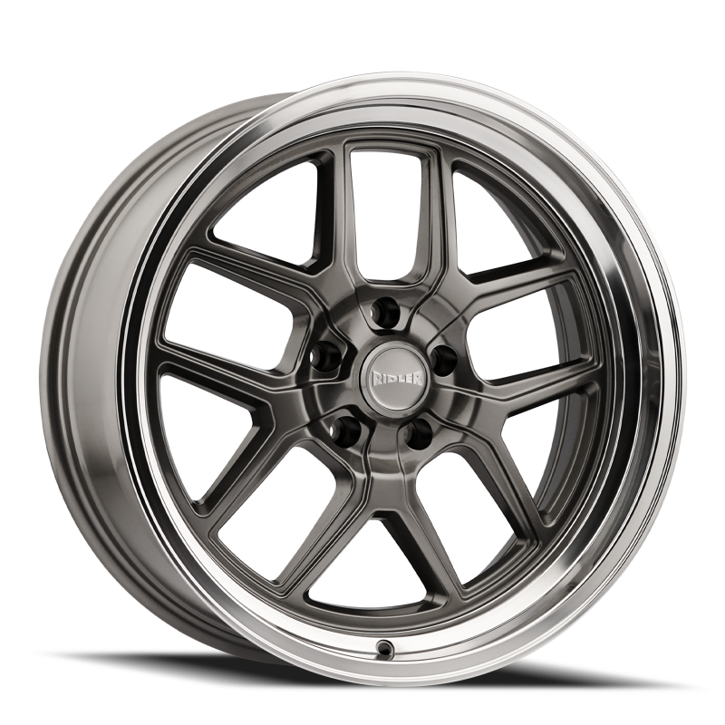 Ridler 610 20x10 / 5x127 BP / 0mm Offset / 83.82mm Hub Gloss Grey Polished Wheel