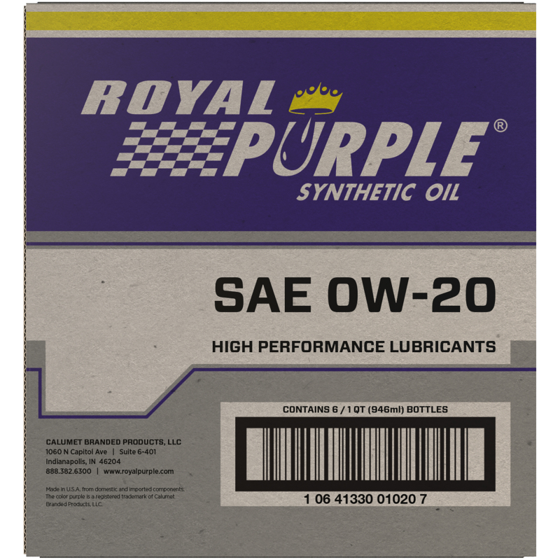Royal Purple Premium Synthetic High Performance Multi-Grade 0W20 Motor Oil - 1 Quart