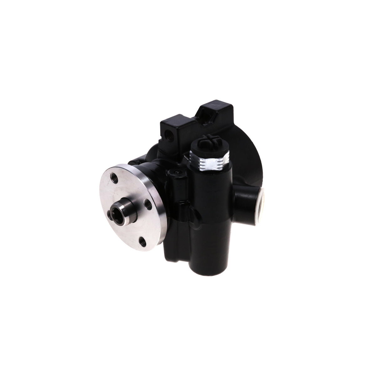 GM Type II Style Power Steering Pump for Integral Reservoir with Pulley Hub - Black