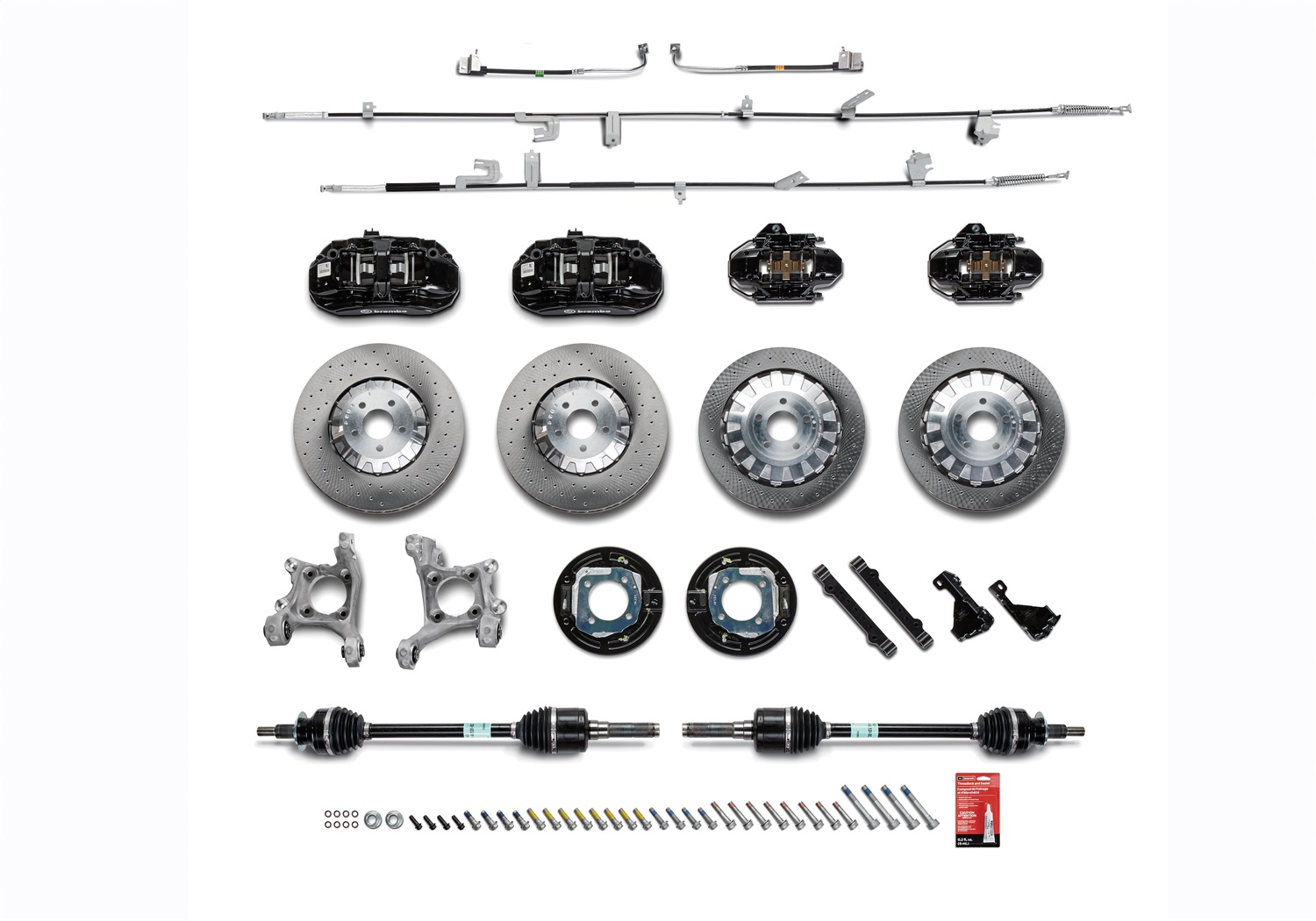 2015-2023 Mustang Performance GT350R Black Brake Kit (M-2300-YBK)