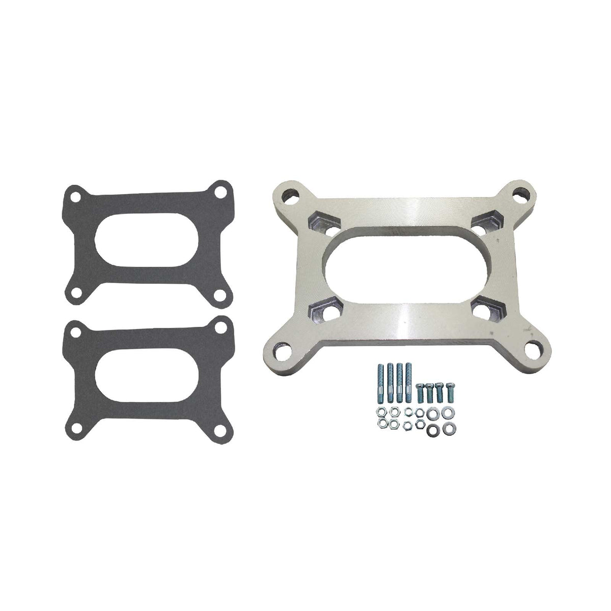 1/2" Aluminum Holley & Rochester 2BBL Adapter w/ Gaskets & Hardware