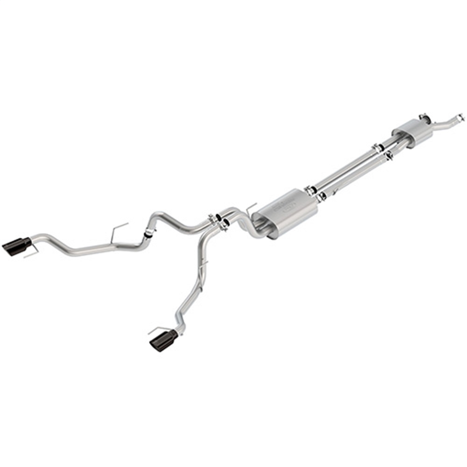 2017-2020 F-150 Raptor 3.5L Cat Back Sport Exhaust System-Black Tips (M-5200-F15RSB)