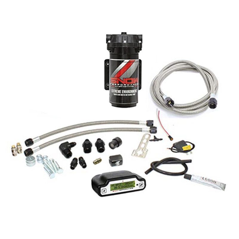 Snow Performance Stg 3 Boost Cooler EFI 2D MAP Prog Water Injection Kit (SS Brded Line/4AN) w/o Tank