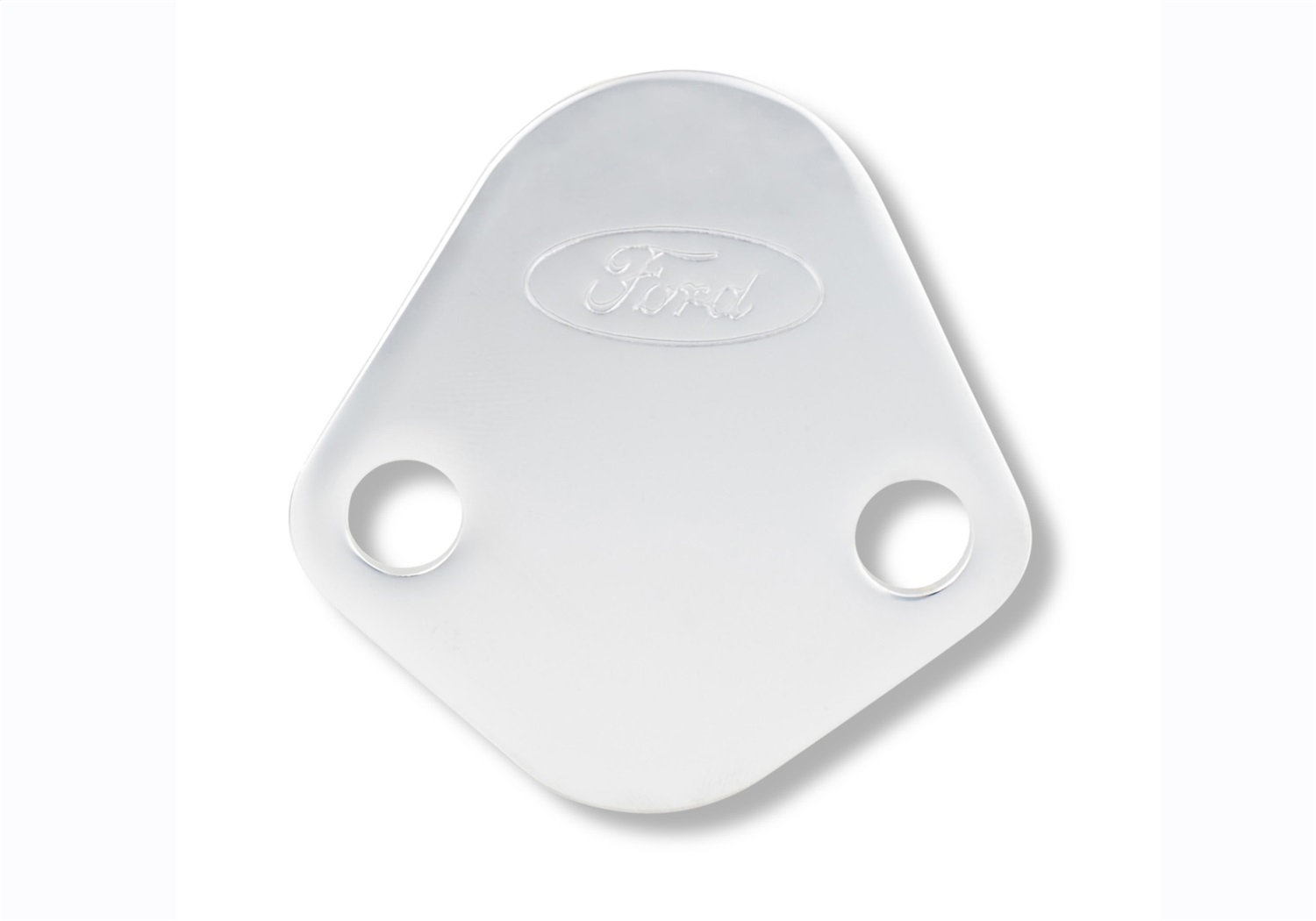 Ford Logo Fuel Pump Blockoff Plate: Chrome (302-290)