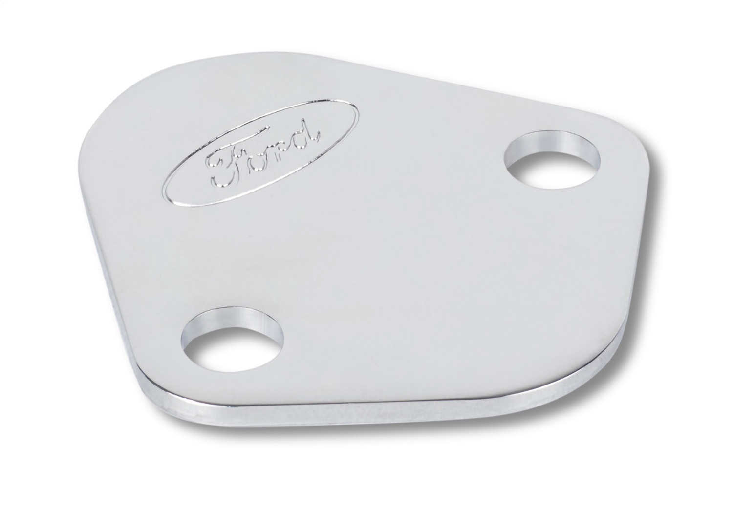 Ford Logo Fuel Pump Blockoff Plate: Chrome (302-290)