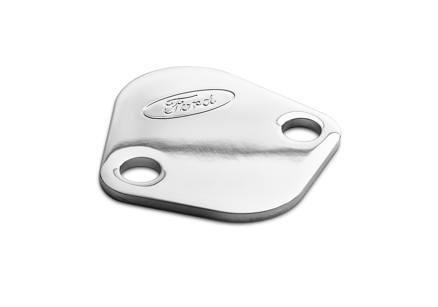 Ford Logo Fuel Pump Blockoff Plate: Chrome (302-290)