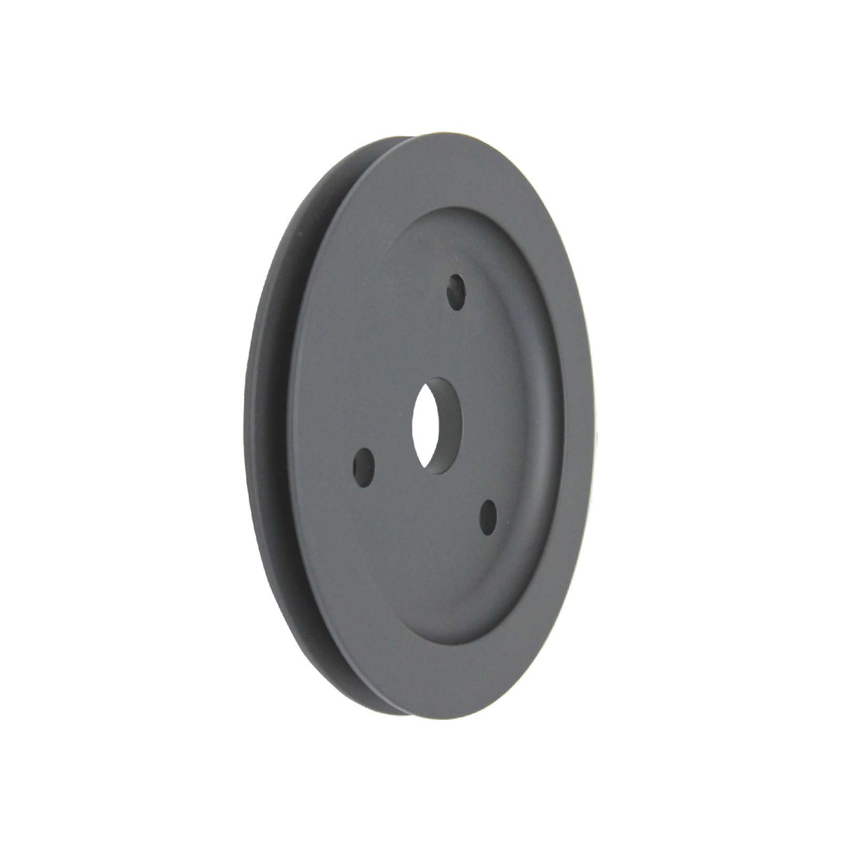 Chevy Small Block Short Water Pump Single-Groove Aluminum Crankshaft Pulley - Black