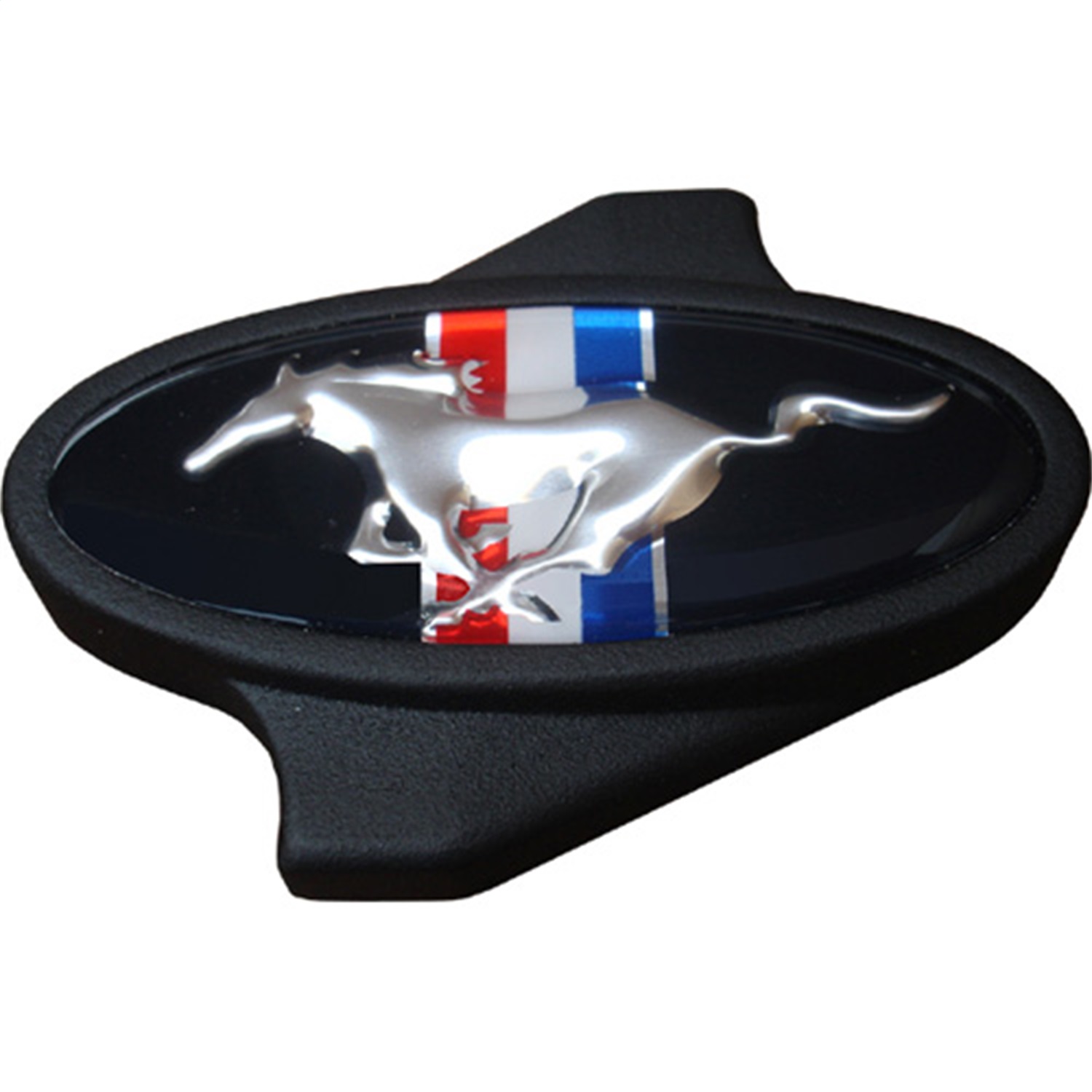 Black Finish Air Cleaner Nut: Mustang Logo (302-338)