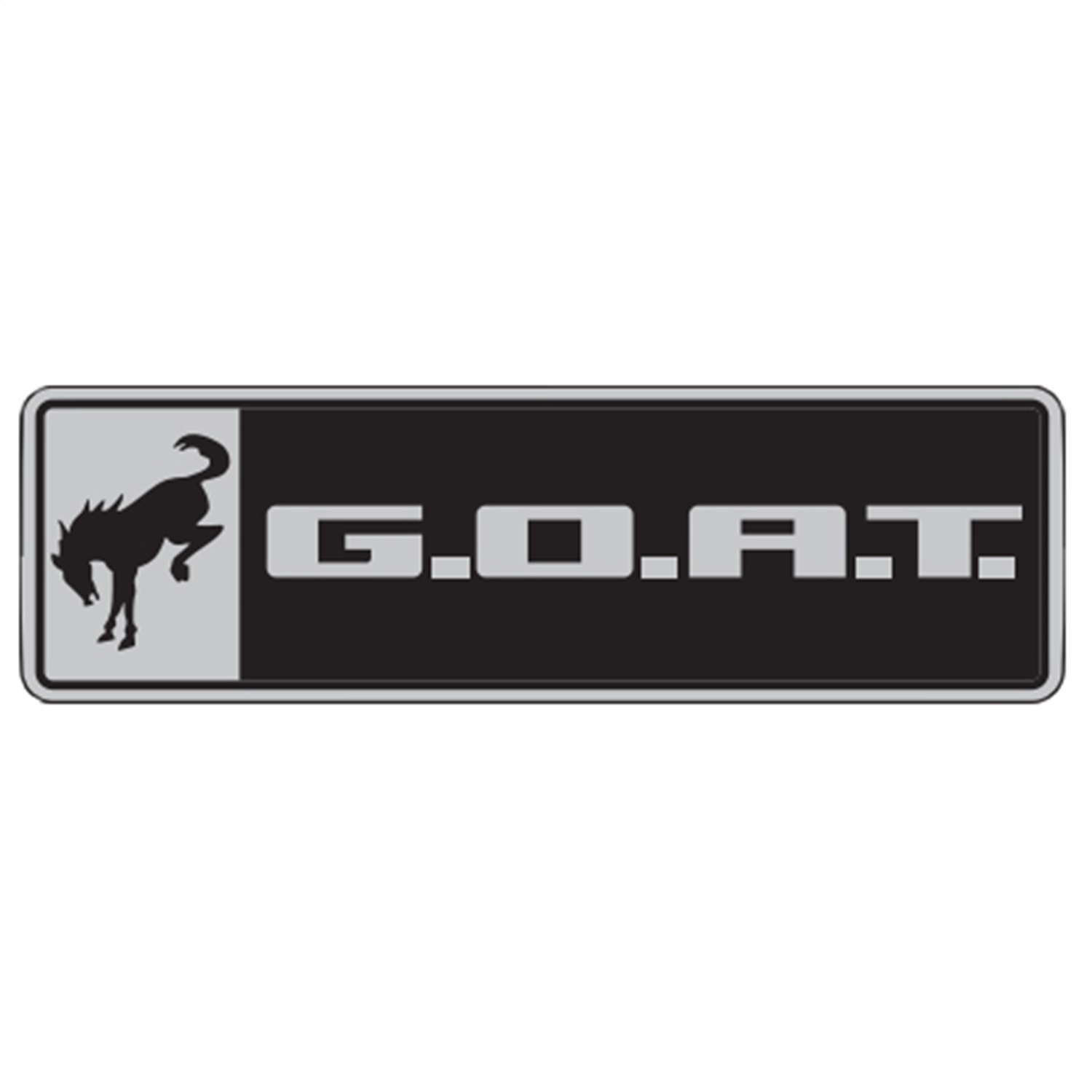 Bronco/Bronco Sport G.O.A.T. Badge-Black/Chrome (M-1447-GOAT)