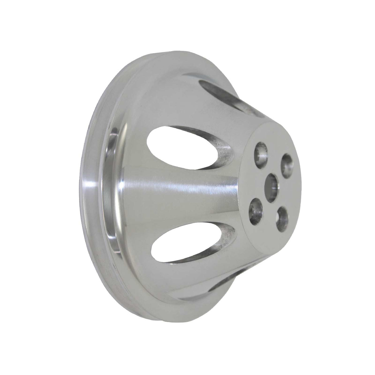 Chevy Big Block Single-Groove Aluminum Short Water Pump Pulley - Natural