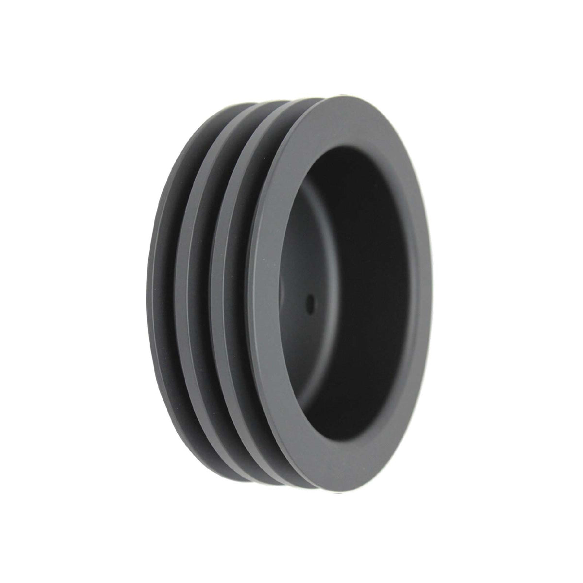 Chevy Big Block Short Water Pump Triple-Groove Aluminum Crankshaft Pulley - Black