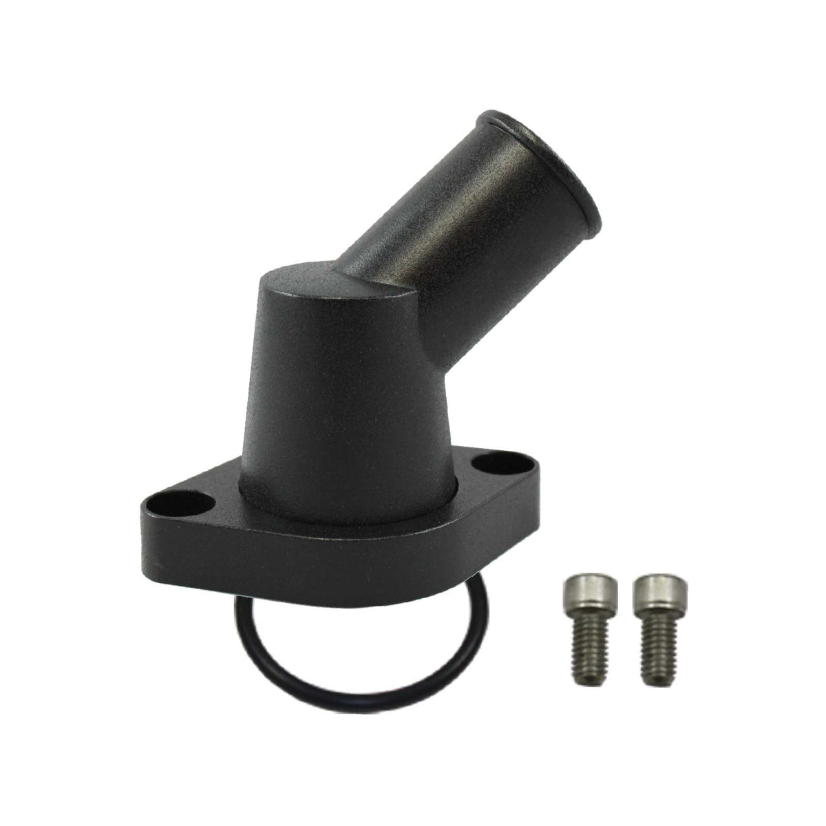 Chevy V8 Aluminum 45 Degree Water Neck - Black