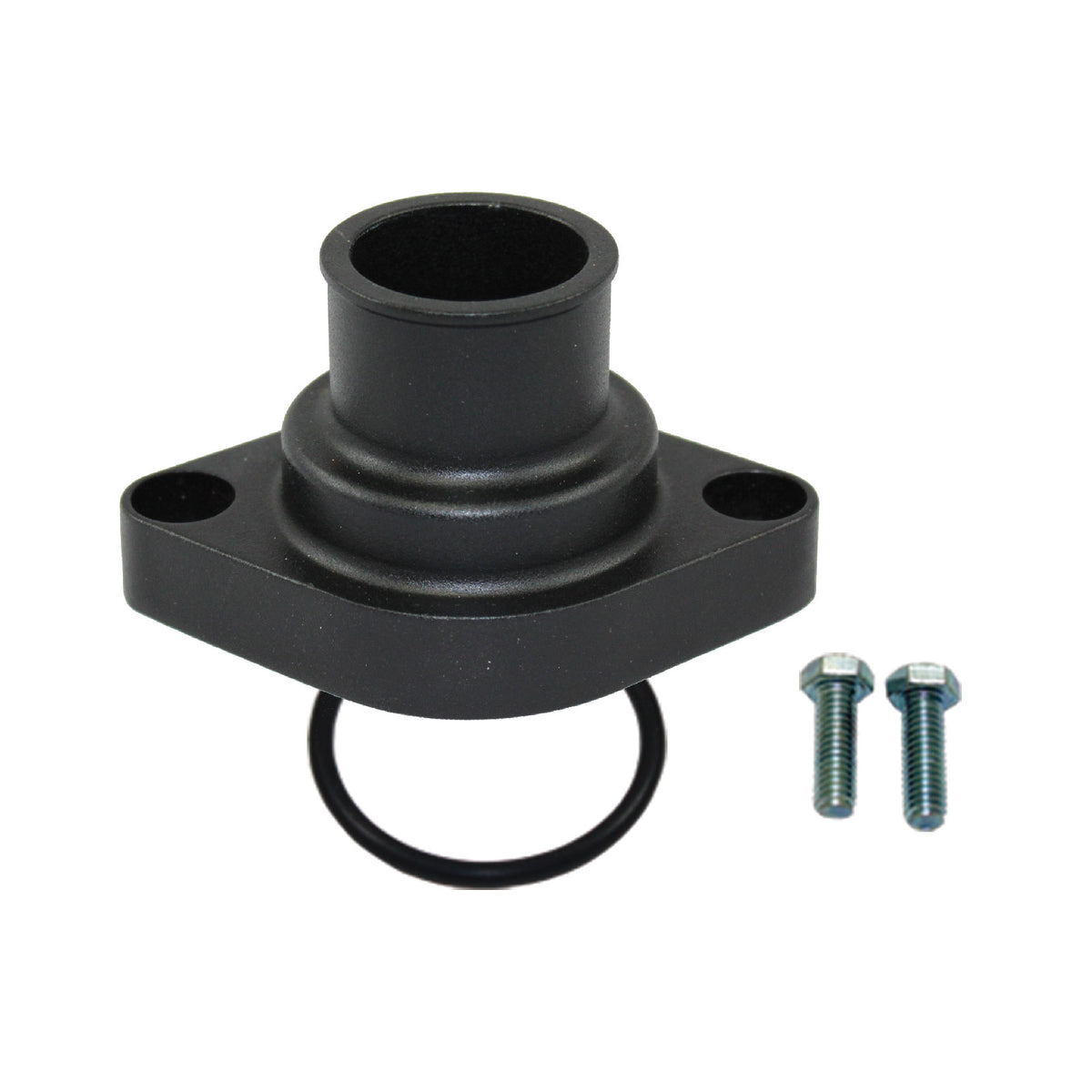 Chevy V8 Aluminum Straight Water Neck - Black