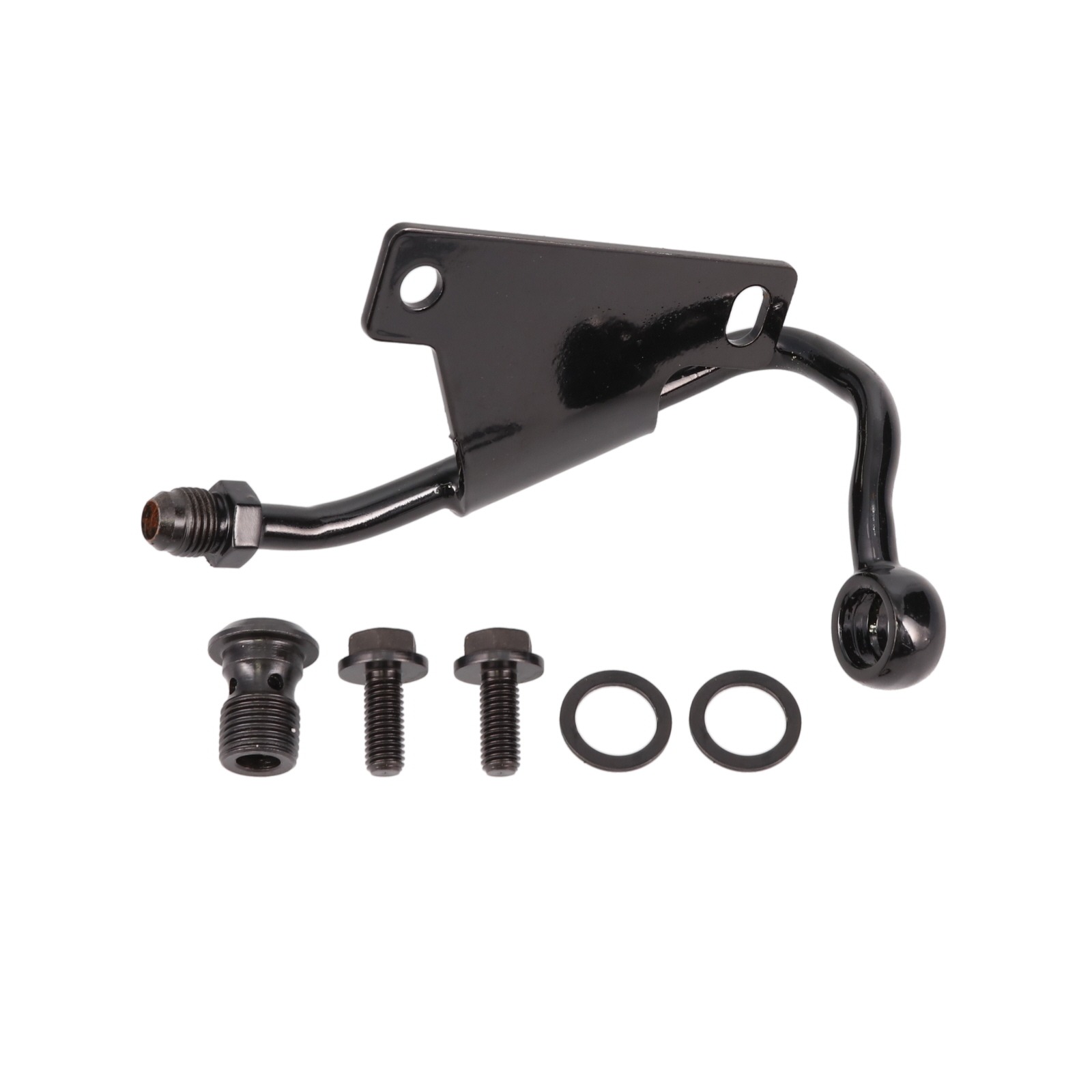 GM Type II Power Steering Pump Mid-Mount Hardline - Black