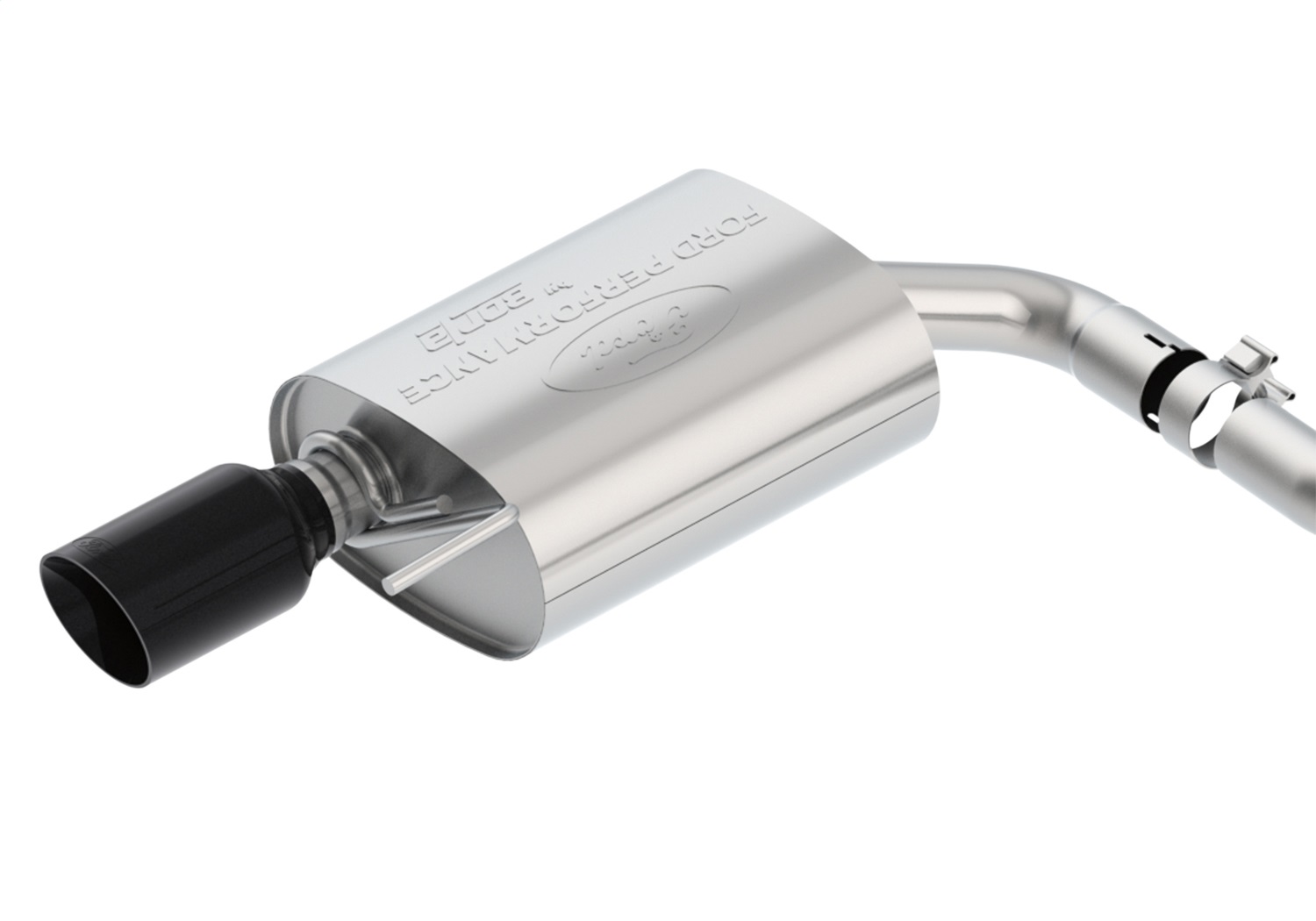 2015-2023 Mustang 2.3L Sport Exhaust System With Black Chrome Tips (M-5200-M4SBA)