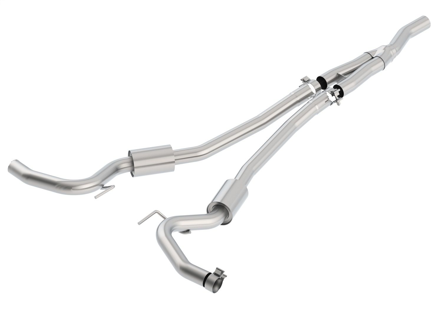 2015-2023 Mustang 2.3L Sport Exhaust System With Black Chrome Tips (M-5200-M4SBA)