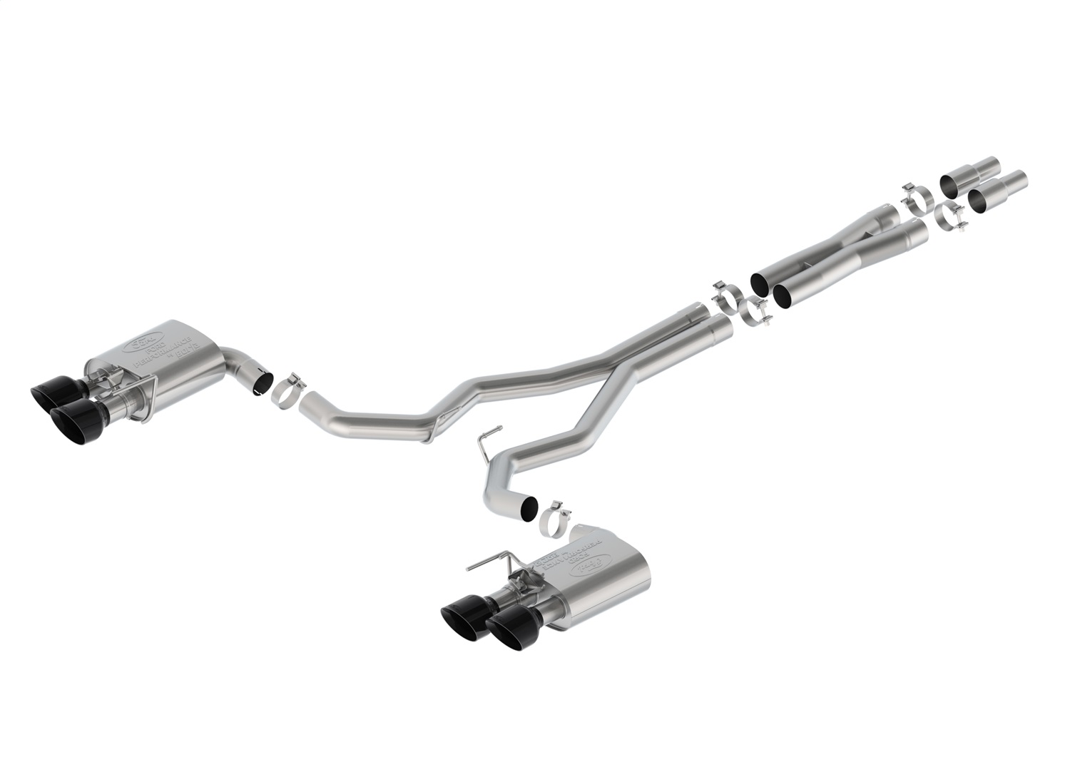 2024-2025 Mustang Dark Horse 5.0L Extreme Active Cat-Back-Black Tip (M-5200-DHE)