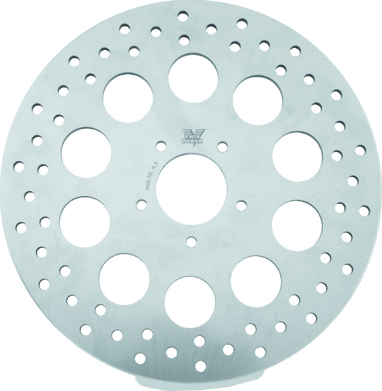 Twin Power 08-13 FLH FLT 08-16 FLHR 06-17 Dyna Front 11.8in Rotor Solid With Holes Stainless