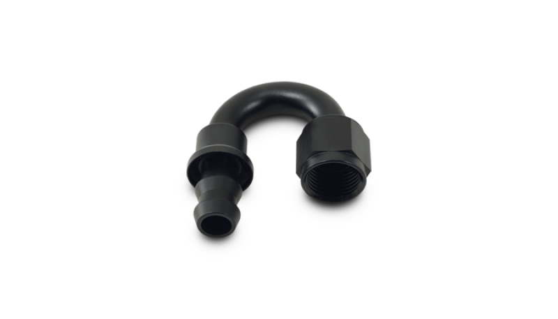 Vibrant -4AN Push-On 180 Deg Hose End Fitting - Aluminum