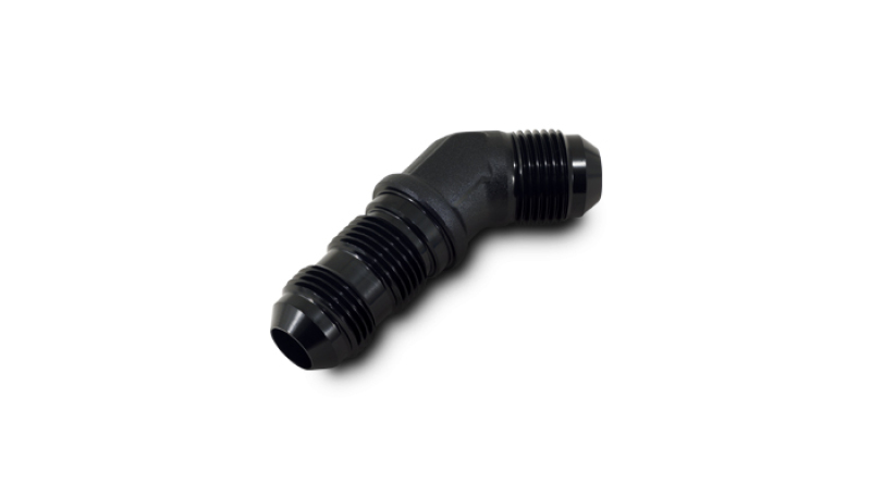 Vibrant -4AN Bulkhead Adapter 45 Degree Elbow Fitting - Anodized Black Only