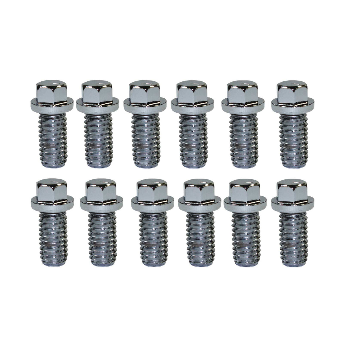 Chevy Small Block Chrome Steel Exhaust Header Bolt Set