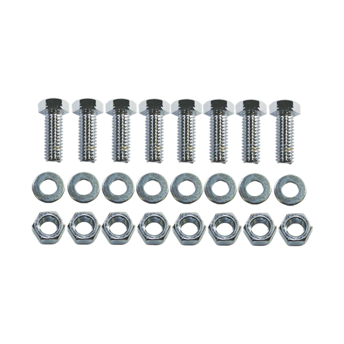 Chrome Steel Hex Head Header Collector Bolt Set