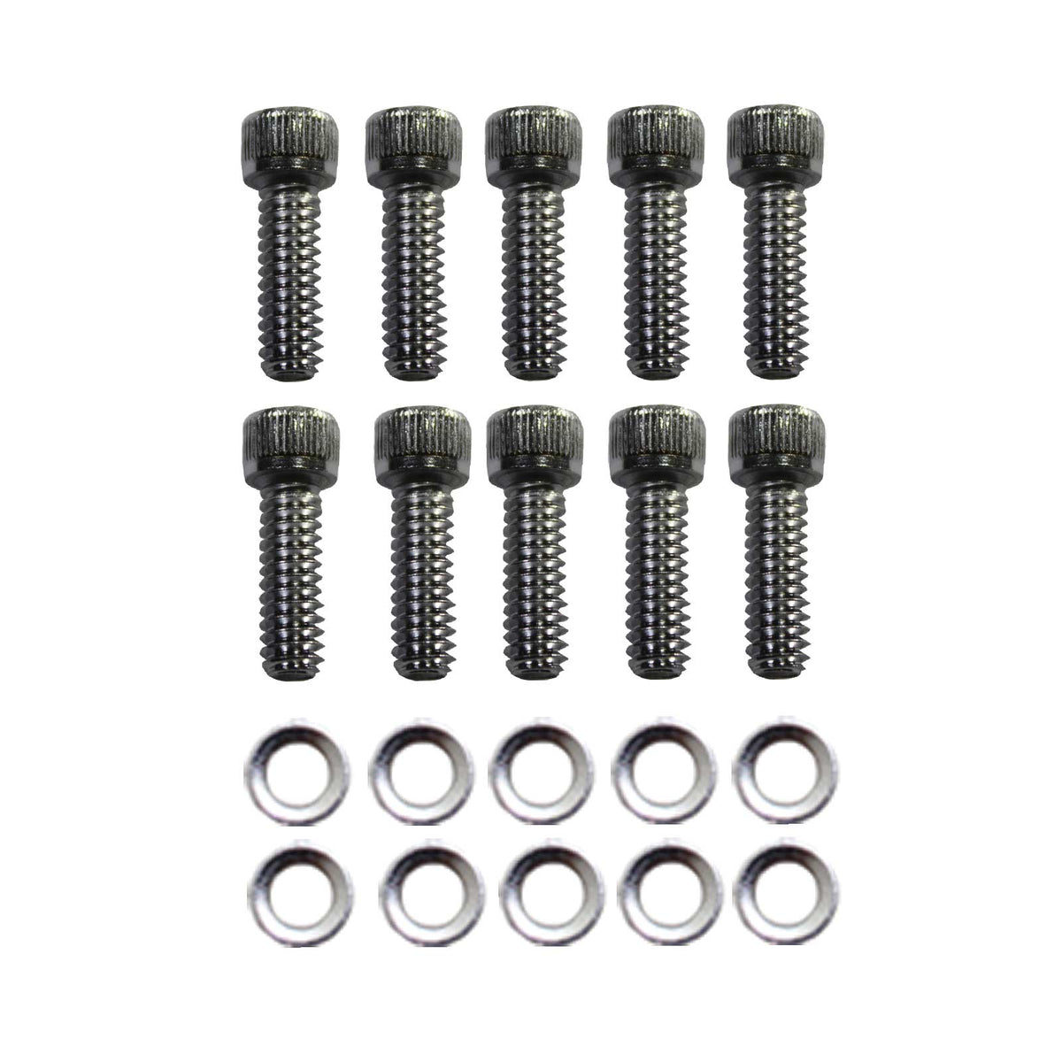 Chevy V8 Chrome Steel Allen Head Timing Cover Bolt Set w/ Washers