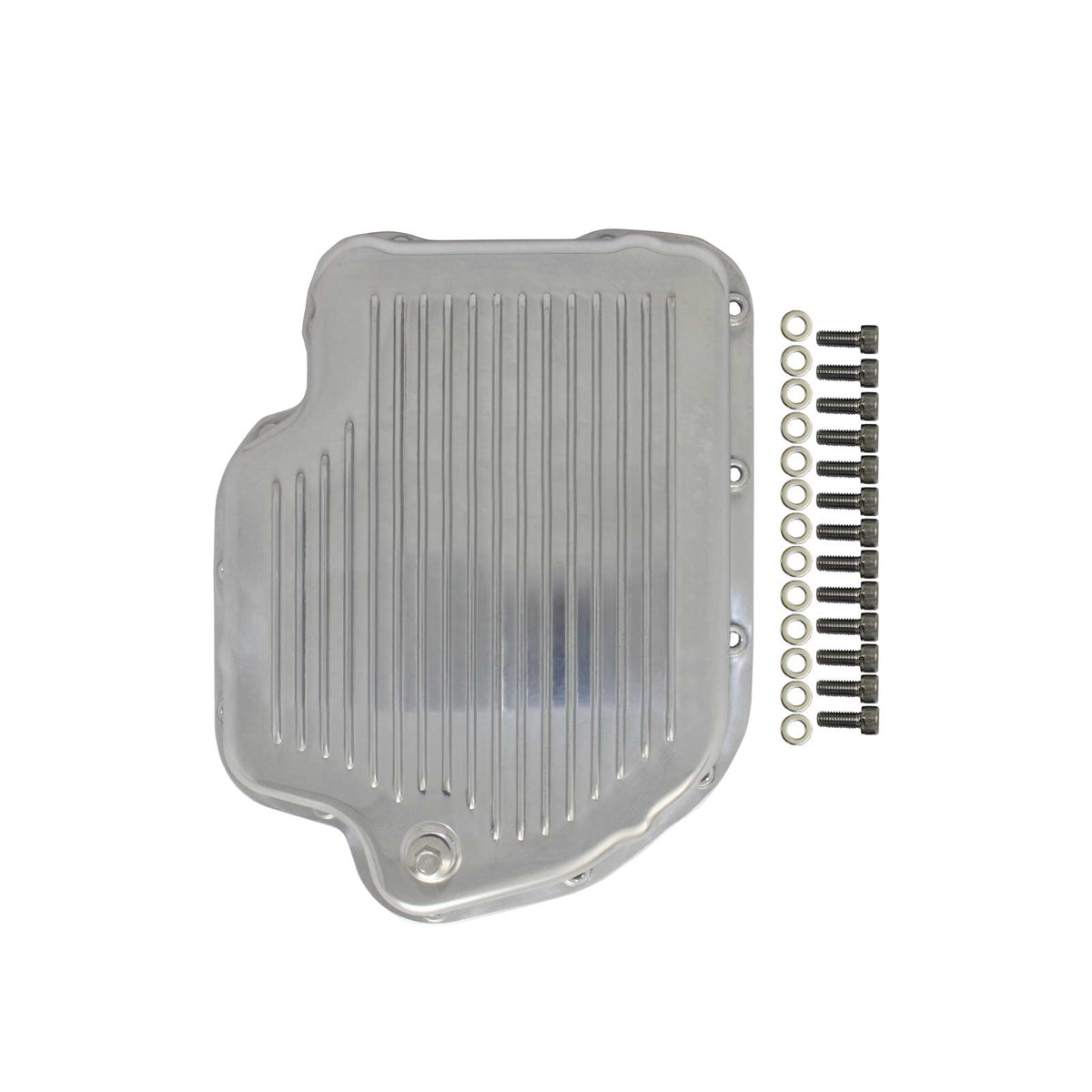 GM Turbo 400 Finned Aluminum Transmission Pan - Polished