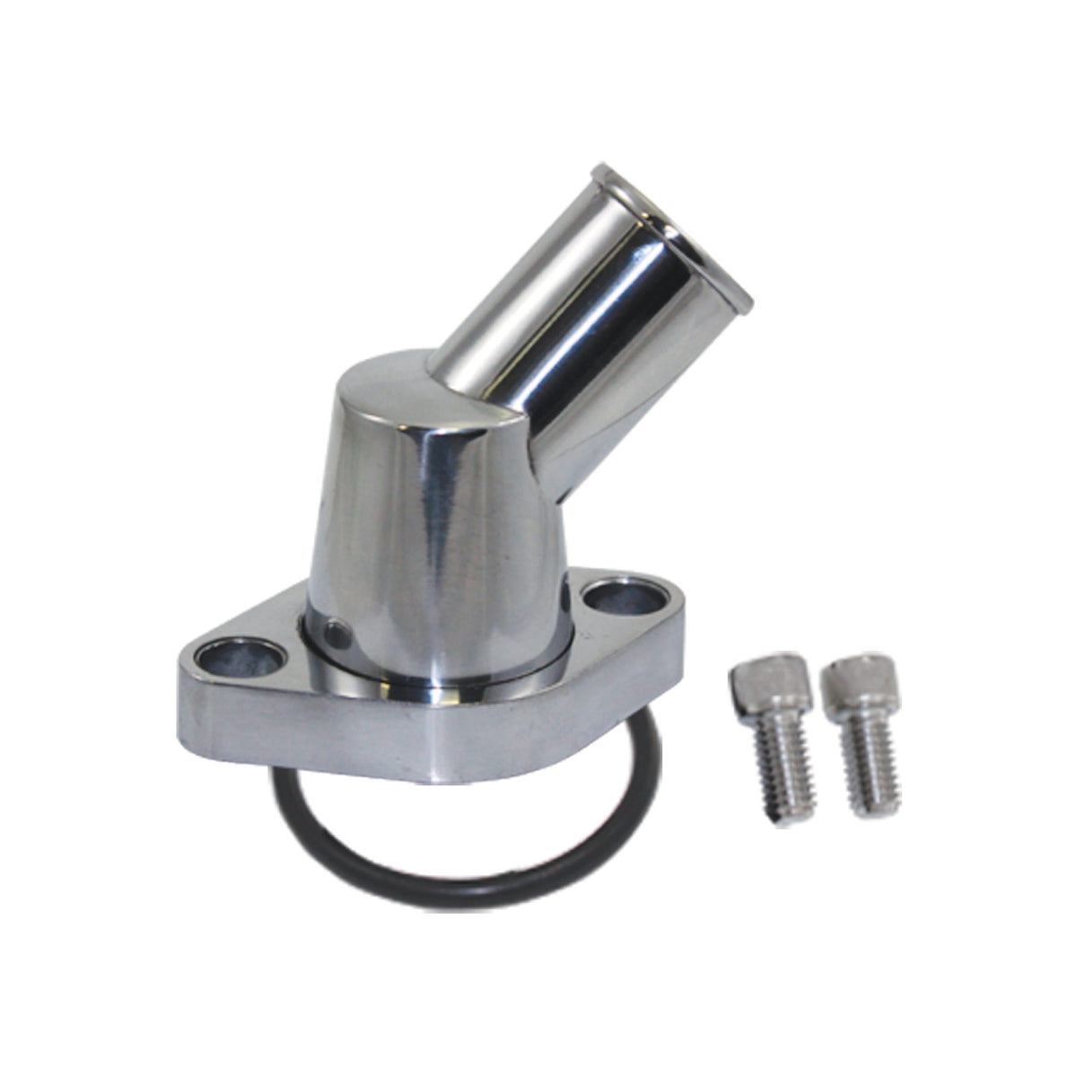 Chevy V8 Aluminum 45 Degree Water Neck - Polished