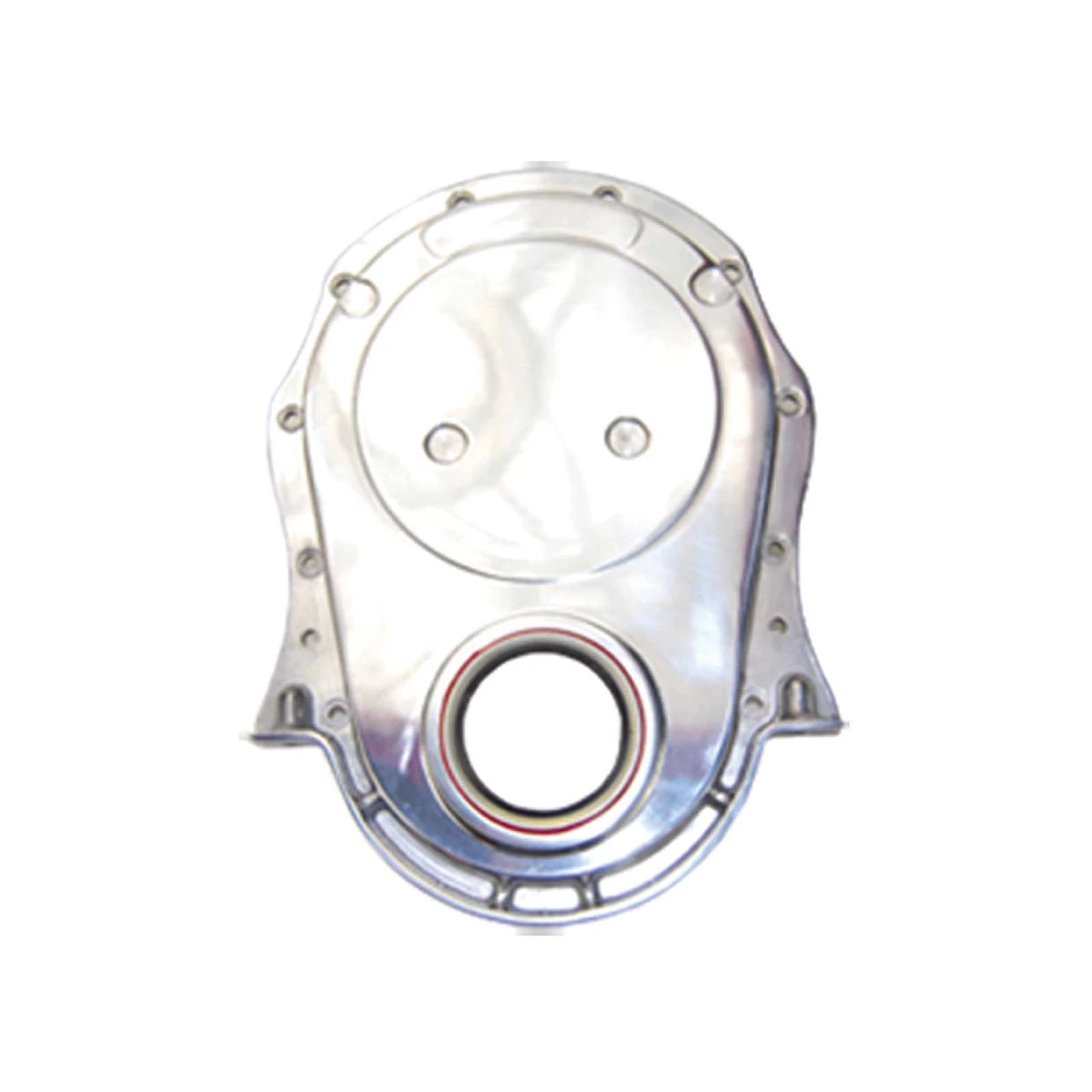 Chevy Big Block Polished Aluminum with Seal - Cover Only Polished Aluminum 1-Piece Timing Cover
