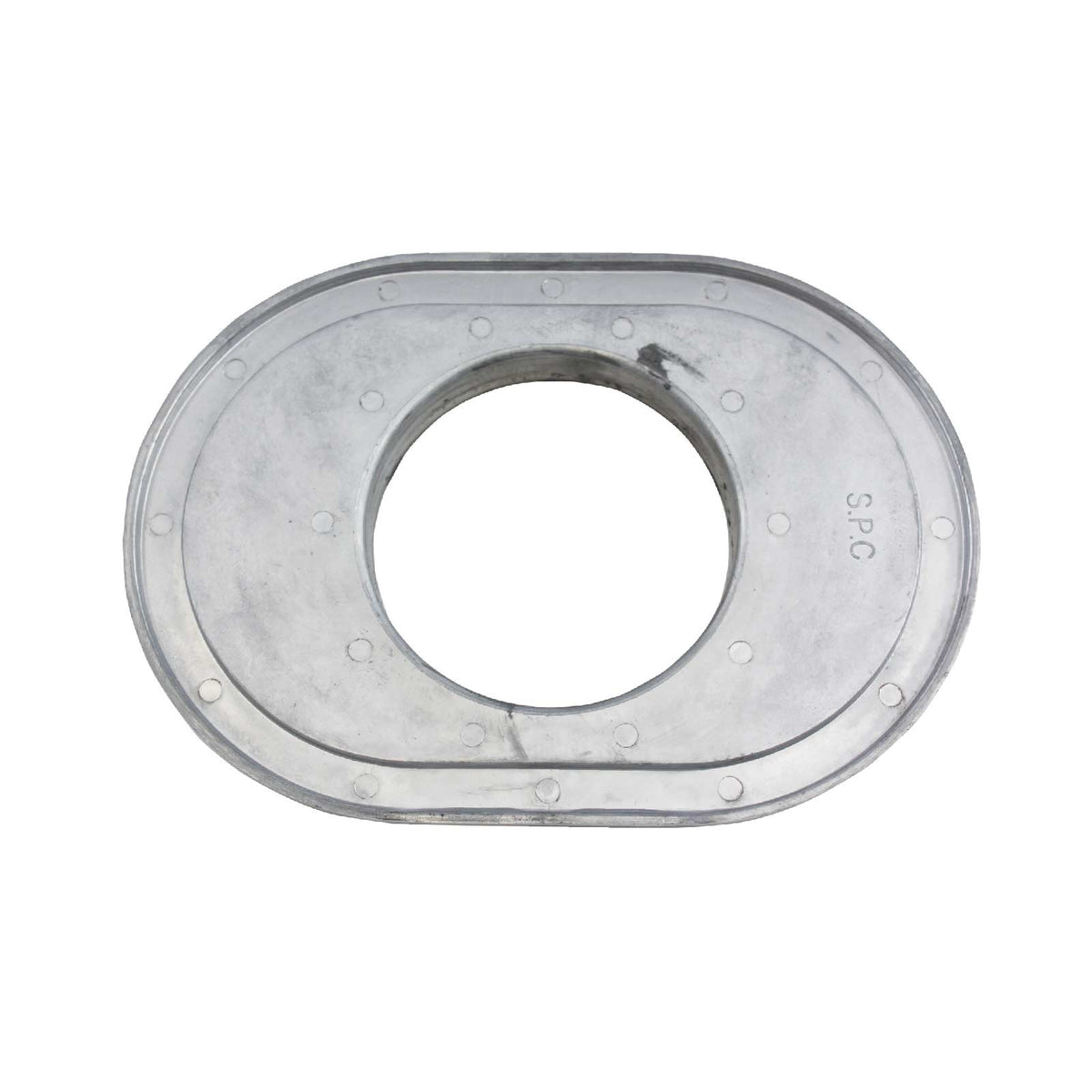 12" Polished Aluminum Flat Oval Air Cleaner Base
