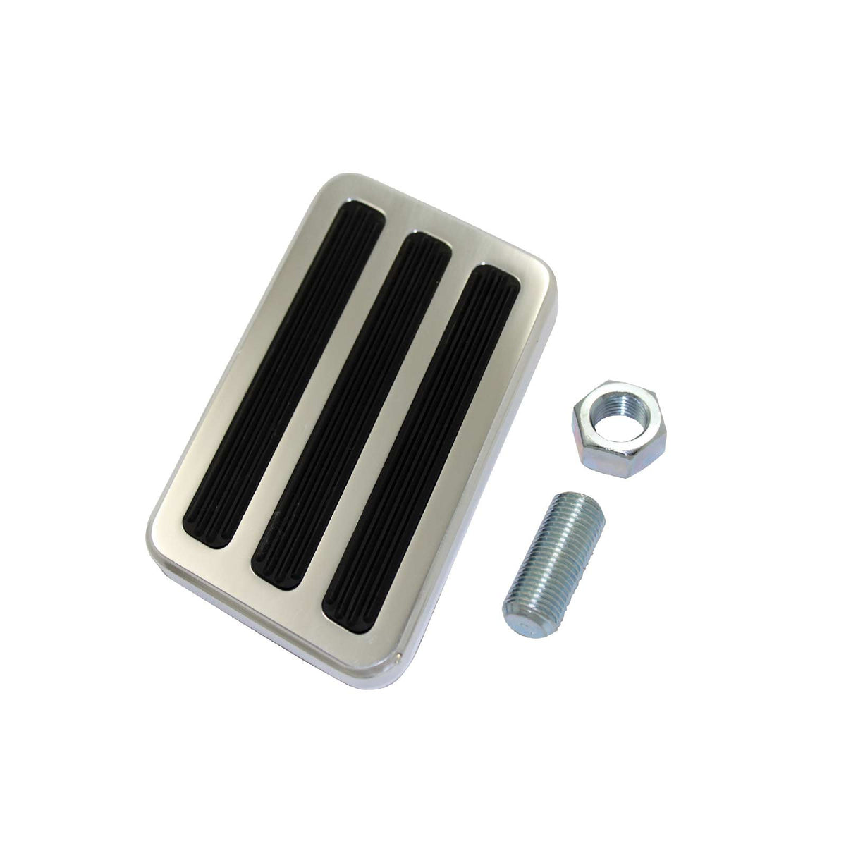 4 1/4" x 2 1/2" Polished Aluminum Brake Pedal Pad
