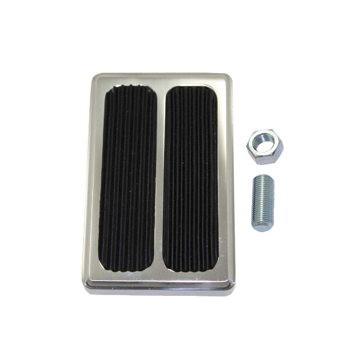 3 1/8" x 2" Polished Aluminum Brake Pedal Pad