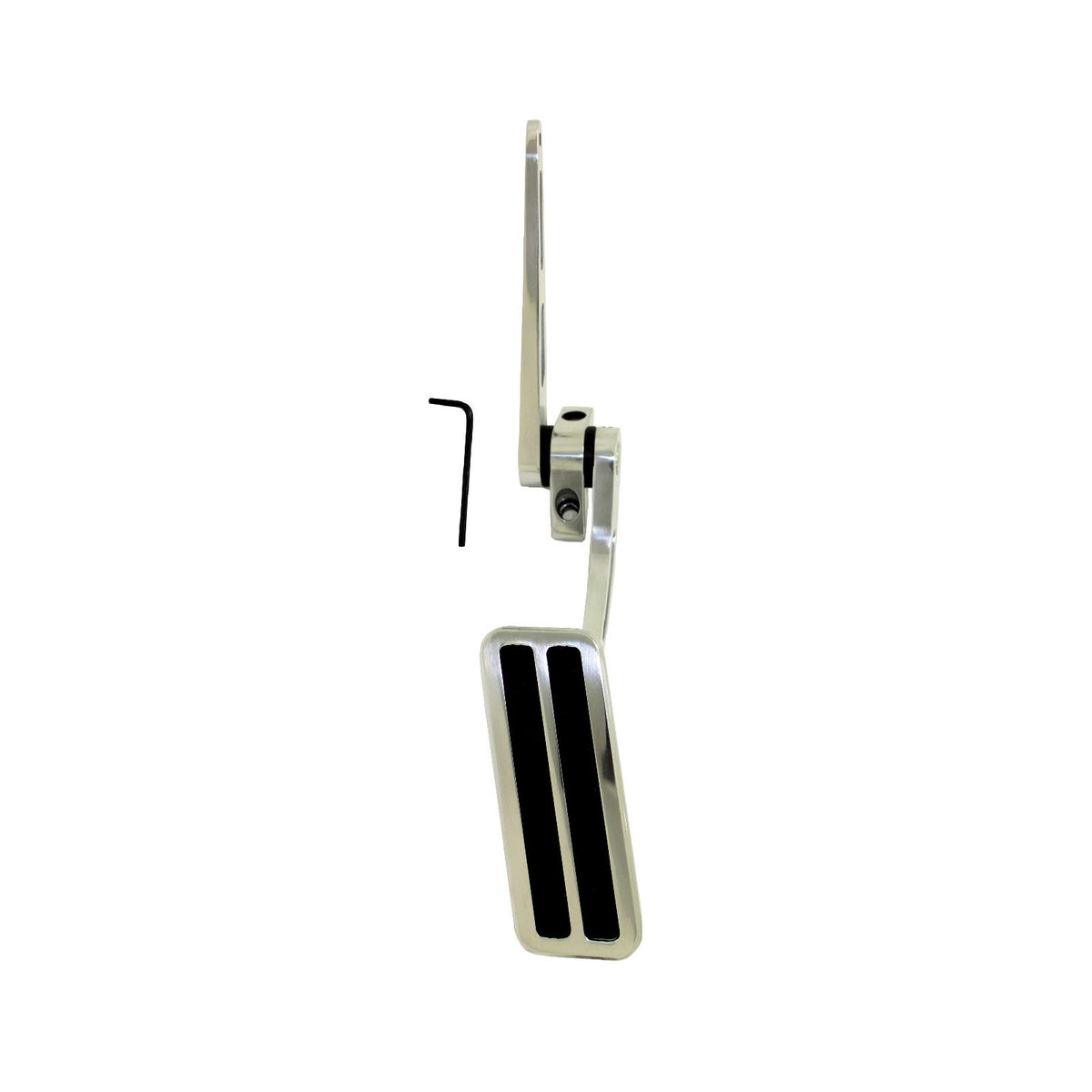 1 3/4" x 4 5/8" Firewall Mounted Polished Aluminum Gas Pedal