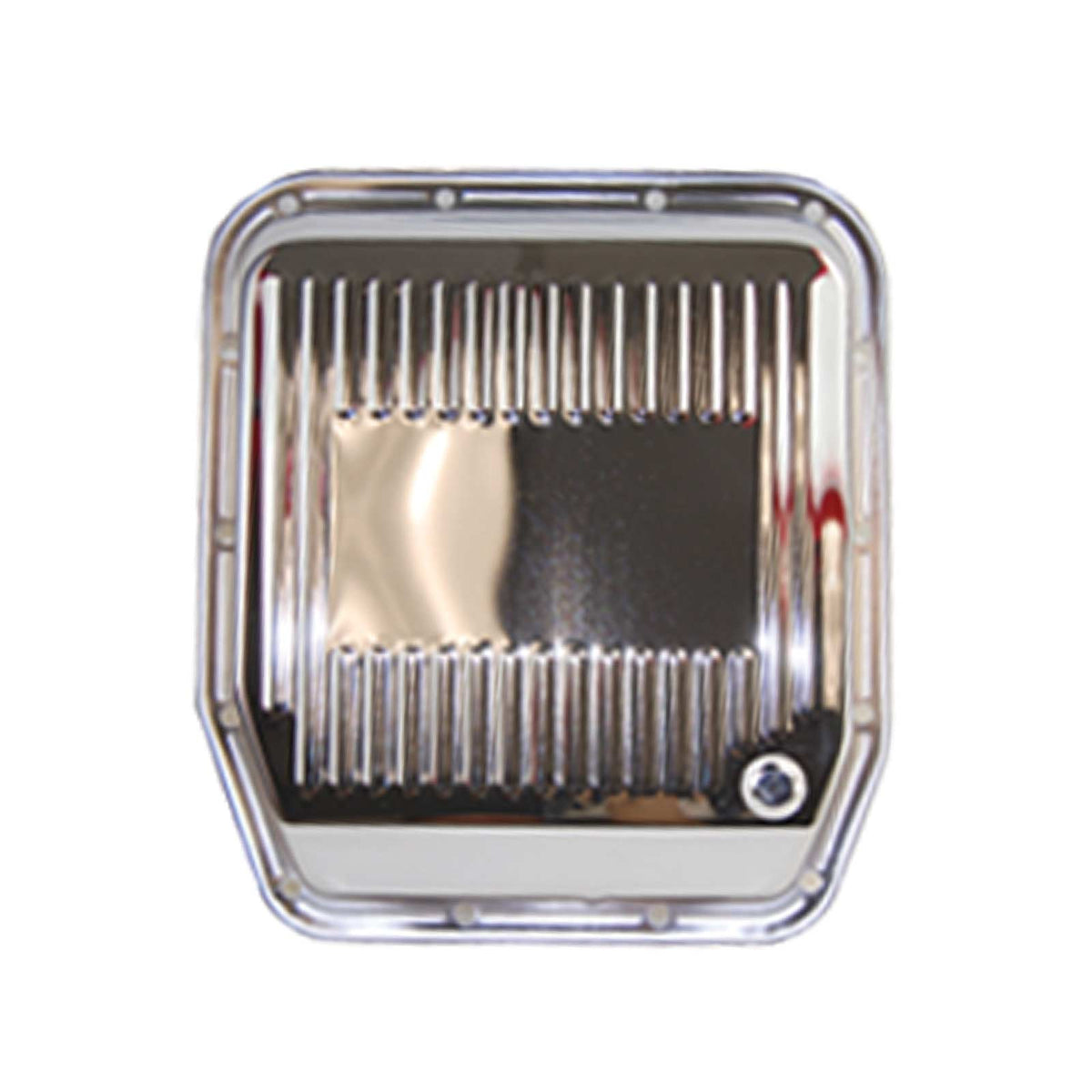 Ford AOD Raised Finned Chrome Steel Transmission Pan