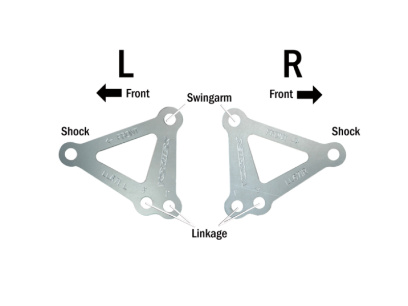 Vortex Racing 99-01,03-05 Yamaha YZF-R6,06-09 YZF-R6 S Lowering Link Kit- Silver