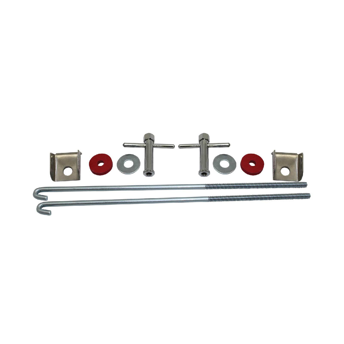 White Zinc J-Hook Battery Tray Hardware