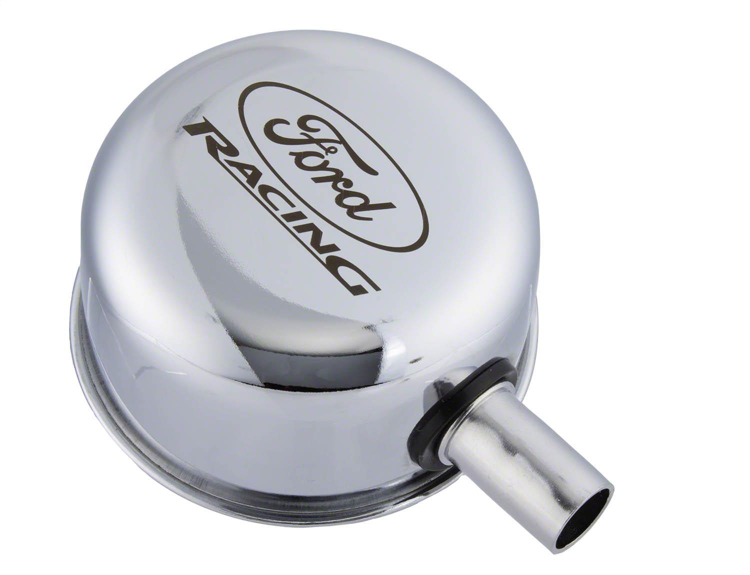 Chrome Breather Cap With Ford Racing Logo (M-6766-FRVCH)