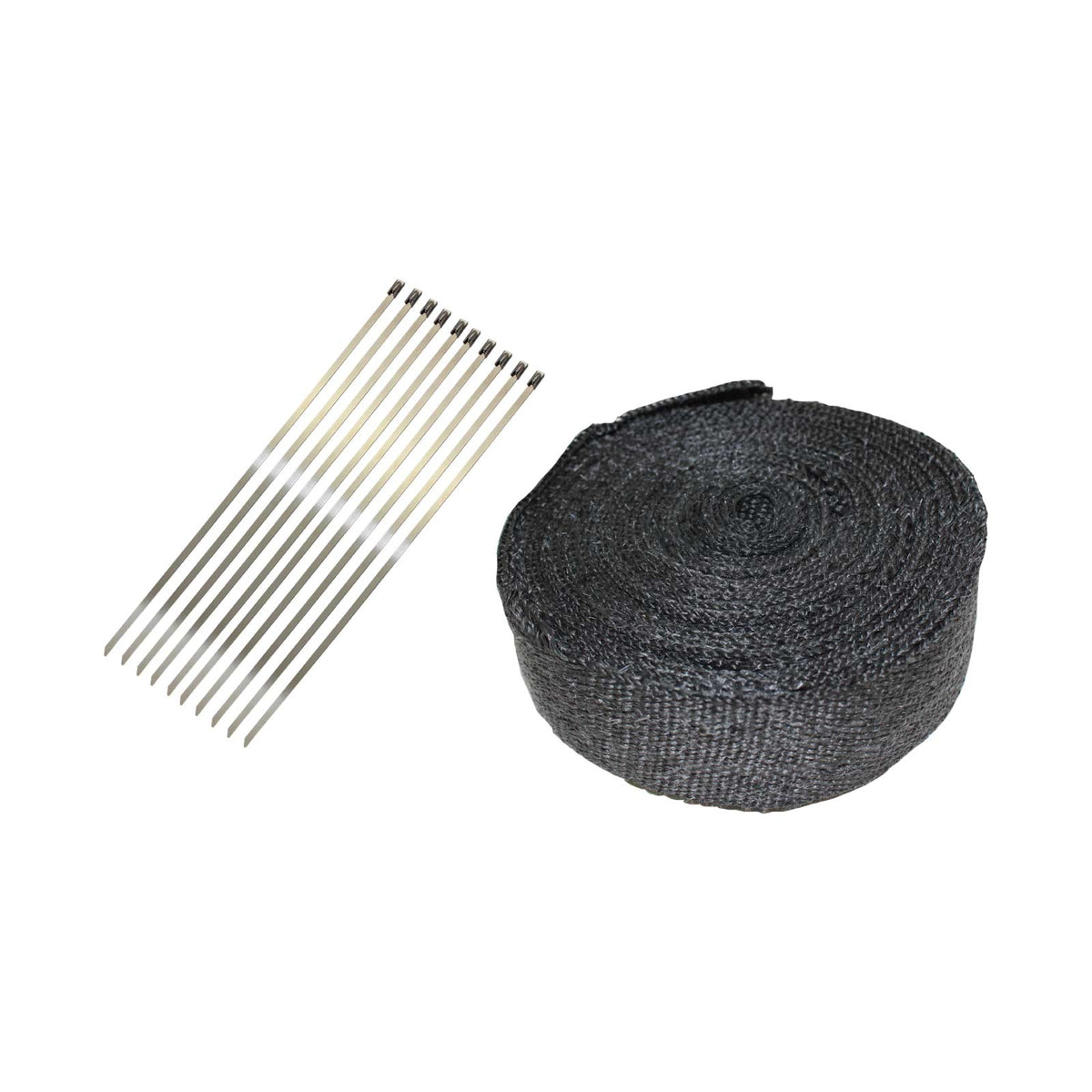 2" x 50' Black Fiberglass Insulating Exhaust Wrap