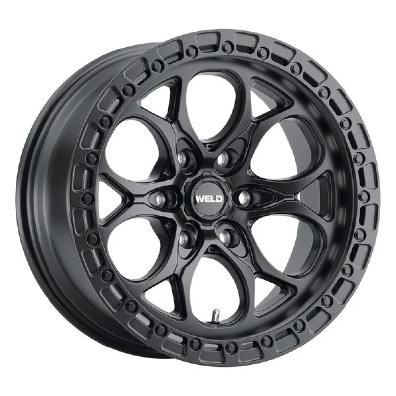 Weld 18x9 Ledge 6 6x135 ET00 BS 5.00 Satin Black / Satin Black Ring 87.1