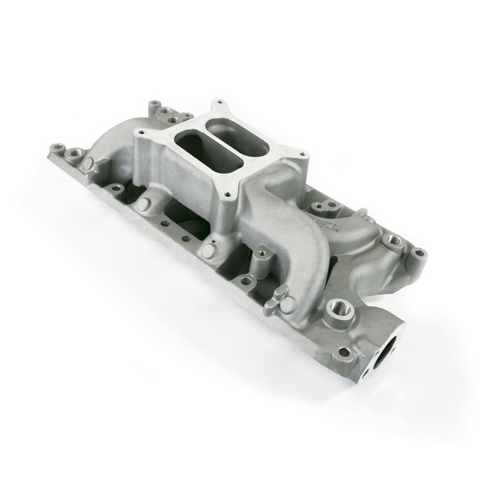 Ford Small Block Carbureted Aluminum Dual Plane Air Gap Intake Manifold - Satin