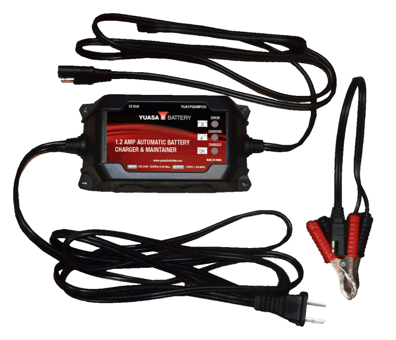 Yuasa 1.2 Amp Charger & Maintainer - 12V