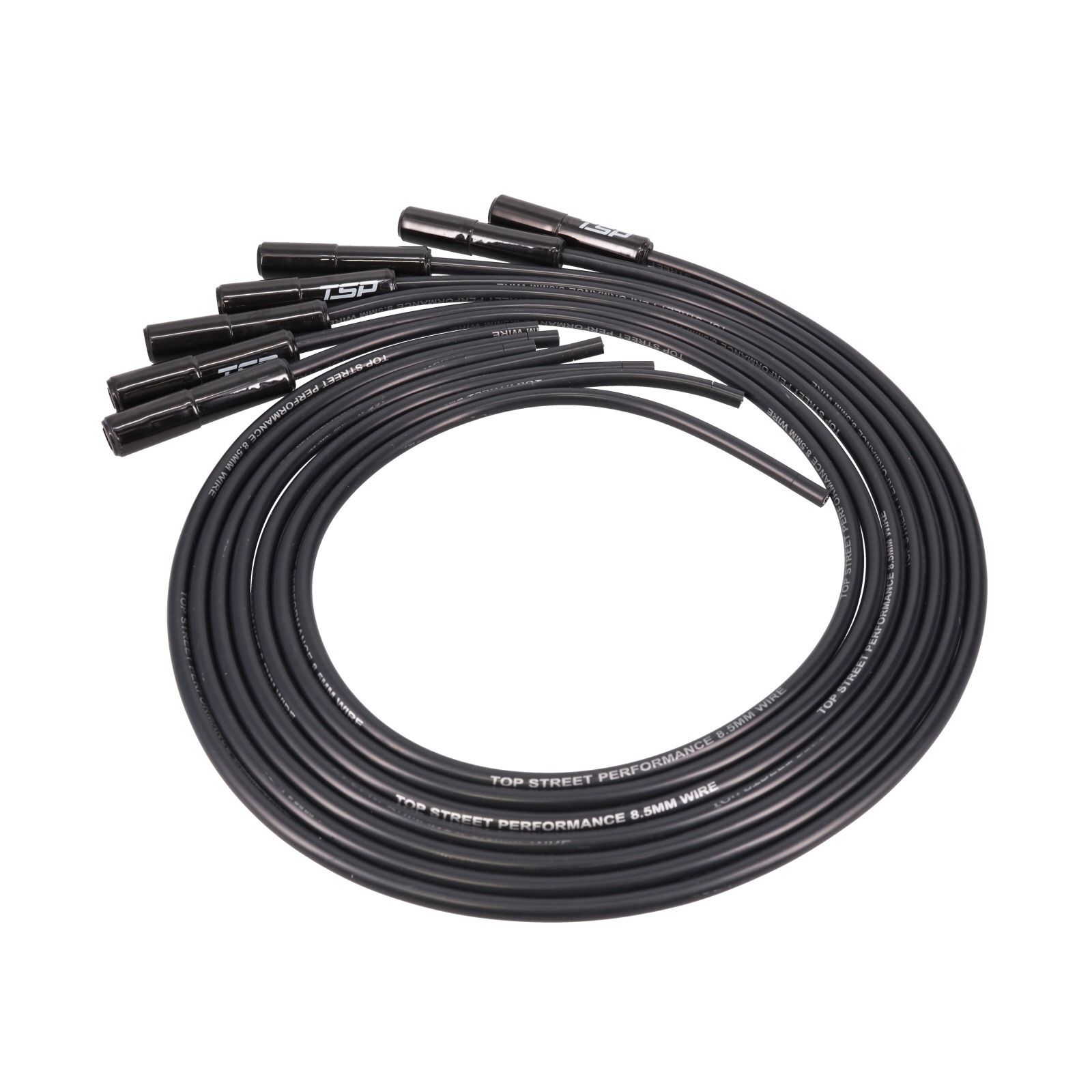 GM LS Truck 8.5mm Ignition Wires with 180° Plug Boots - Black