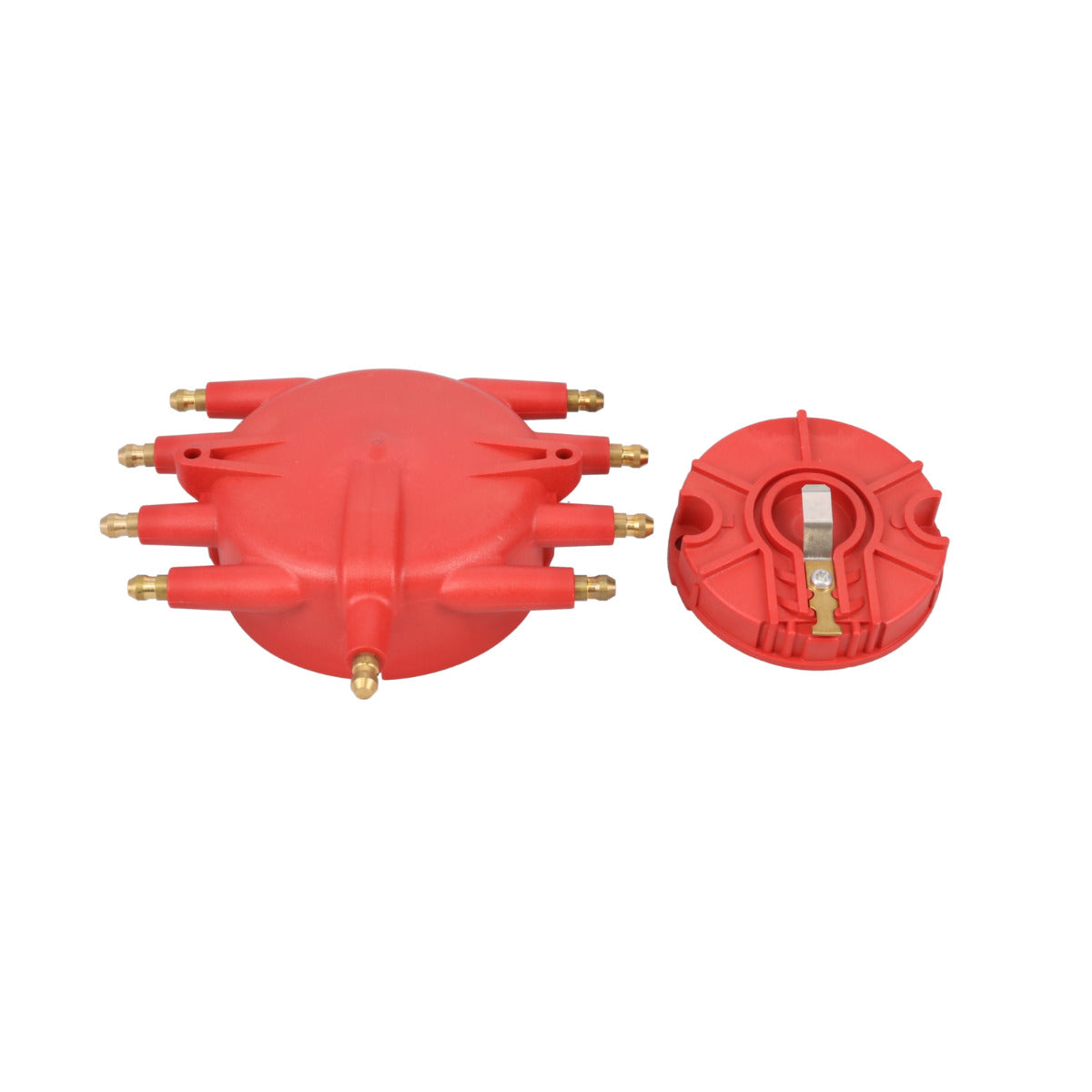 Low-Profile 8-Cylinder Male Pro Series Distributor Cap & Rotor Kit - Red