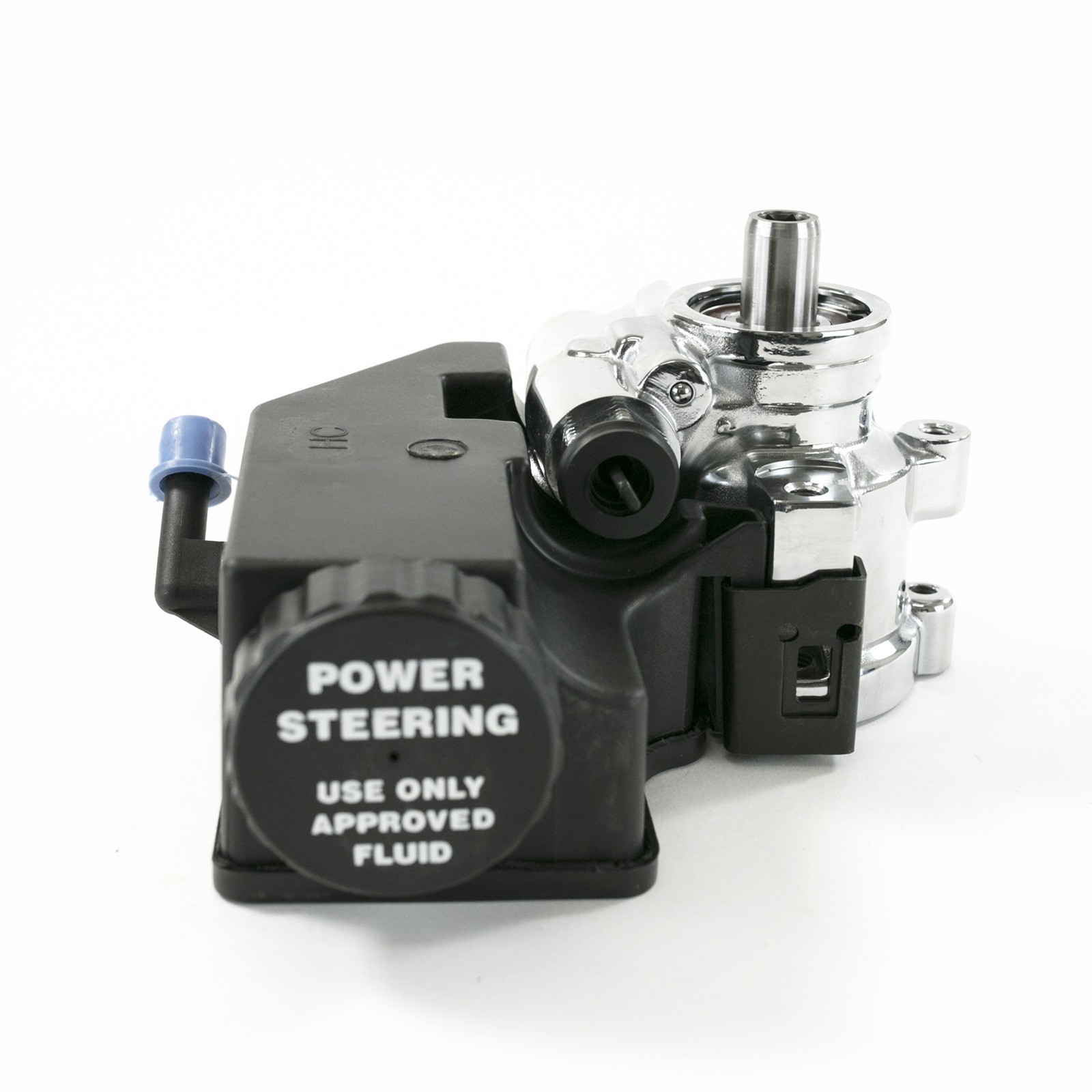 Billet Aluminum Remote Power Steering Reservoir - Polished