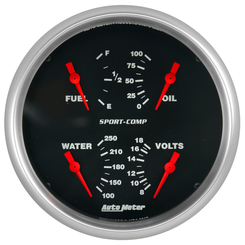 Autometer Sport-Comp Quad 5in. - 240 OhmE-33 OhmF