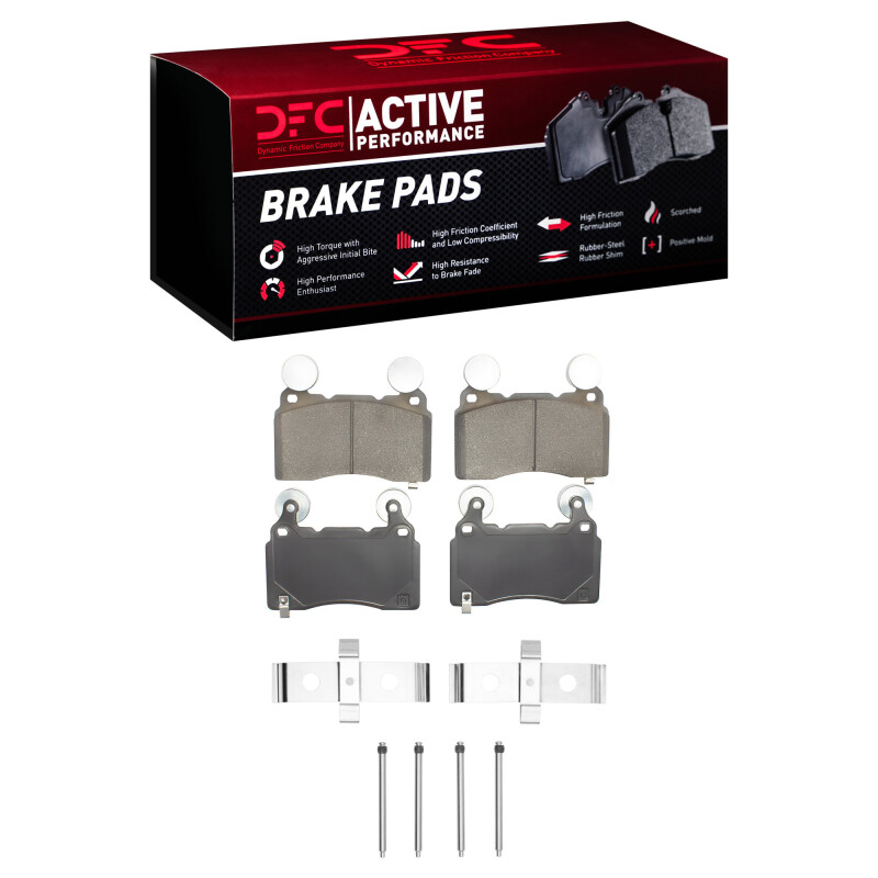 DFC 10-15 Chevrolet Camaro Front Active Performance Pads and Hardware Kit